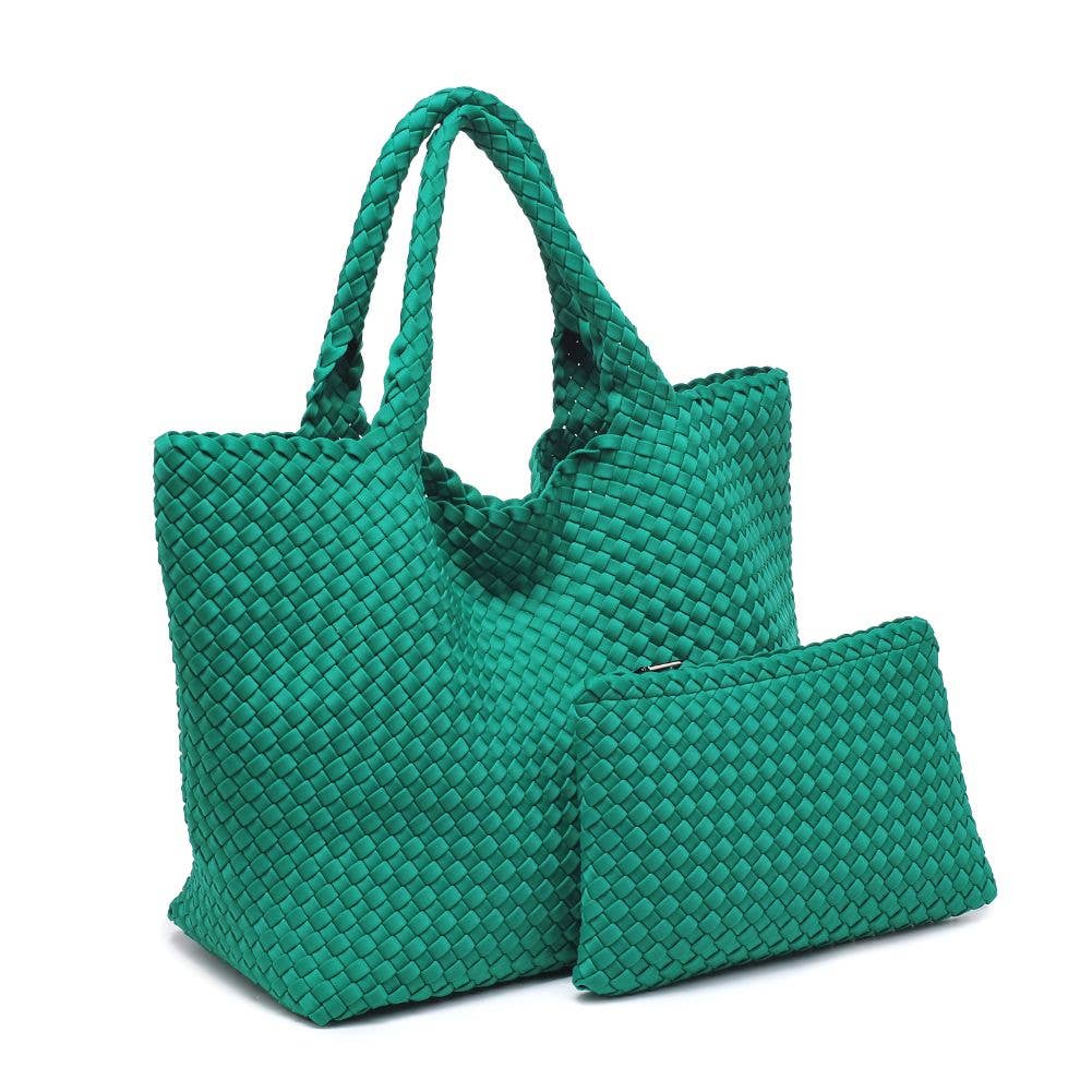 Woven Neoprene Tote and Wristlet